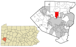 Allegheny County Pennsylvania incorporated and unincorporated areas Shaler township highlighted